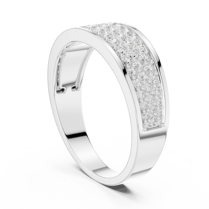 18k Solid Gold Round Shapes Lab grown & Natural Diamond Men Ring For Every Occasionally Wear For Her - HIGHCARAT DIAMONDS