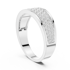 18k Solid Gold Round Shapes Lab grown & Natural Diamond Men Ring For Every Occasionally Wear For Her - HIGHCARAT DIAMONDS