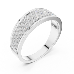 18k Solid Gold Round Shapes Lab grown & Natural Diamond Men Ring For Every Occasionally Wear For Her - HIGHCARAT DIAMONDS