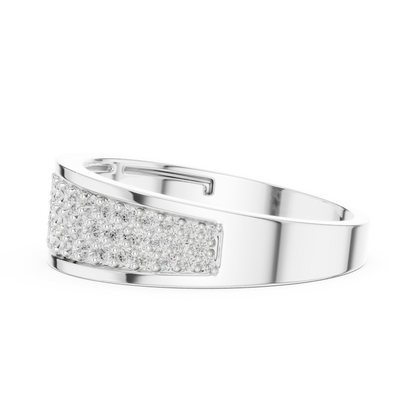 18k Solid Gold Round Shapes Lab grown & Natural Diamond Men Ring For Every Occasionally Wear For Her - HIGHCARAT DIAMONDS
