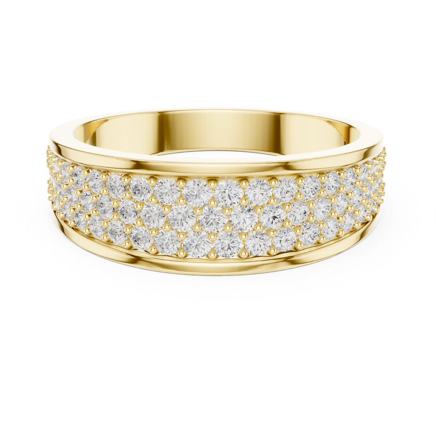 18k Solid Gold Round Shapes Lab grown & Natural Diamond Men Ring For Every Occasionally Wear For Her - HIGHCARAT DIAMONDS