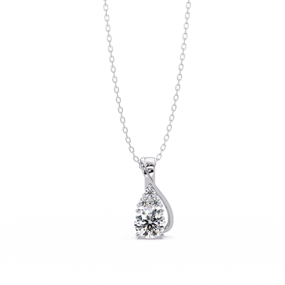 Round Cut Lab Grown Diamond Prong Set 4 Stone Pendant - HIGHCARAT DIAMONDS