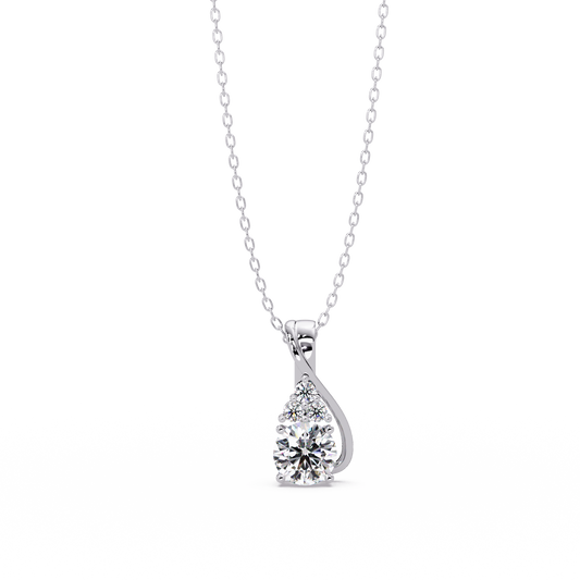 Round Cut Lab Grown Diamond Prong Set 4 Stone Pendant - HIGHCARAT DIAMONDS