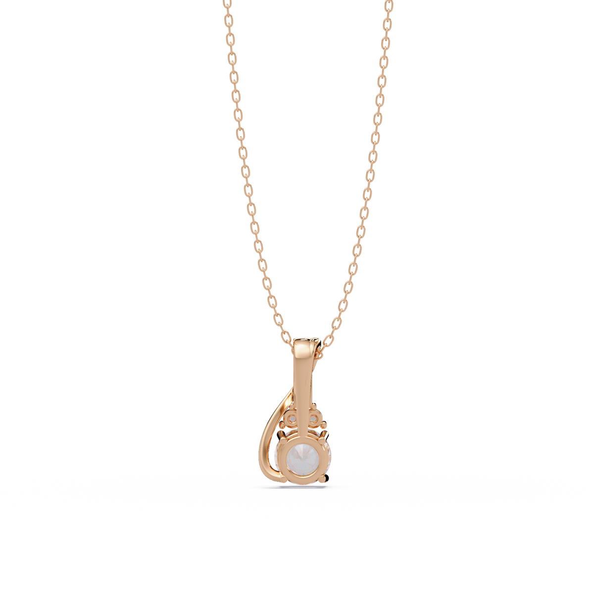 Round Cut Lab Grown Diamond Prong Set 4 Stone Pendant - HIGHCARAT DIAMONDS