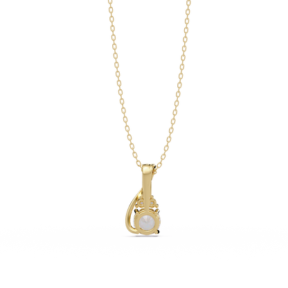 Round Cut Lab Grown Diamond Prong Set 4 Stone Pendant - HIGHCARAT DIAMONDS