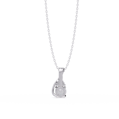 Round Cut Lab Grown Diamond Prong Set 4 Stone Pendant - HIGHCARAT DIAMONDS