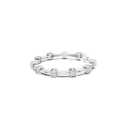 Vintage Round Cut Diamond Prong Set Elegant Cluster Dainty Wedding Bracelet For Women's In 4K Solid Gold - HIGHCARAT DIAMONDS