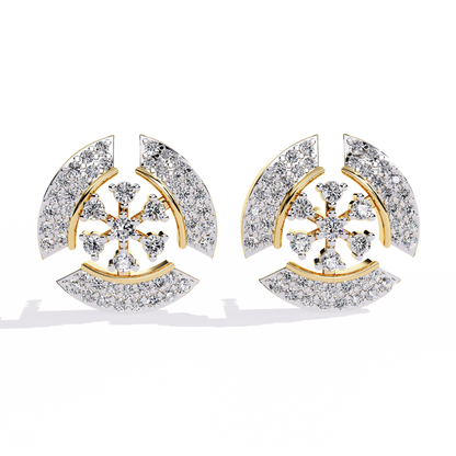 Round Cut Diamond Antique Elegant Stunning Screw Back Vintage Perfect Wedding Wear Stud Earring For Her - HIGHCARAT DIAMONDS