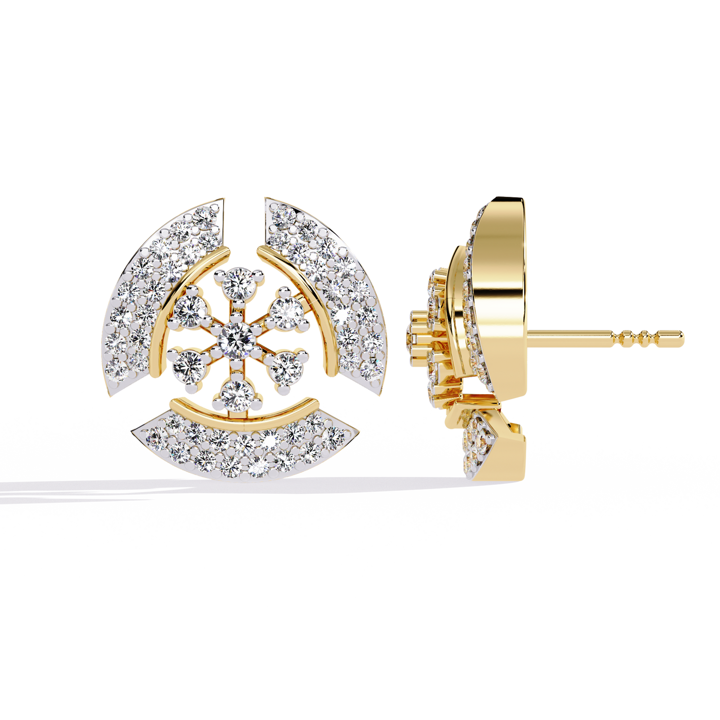 Round Cut Diamond Antique Elegant Stunning Screw Back Vintage Perfect Wedding Wear Stud Earring For Her - HIGHCARAT DIAMONDS