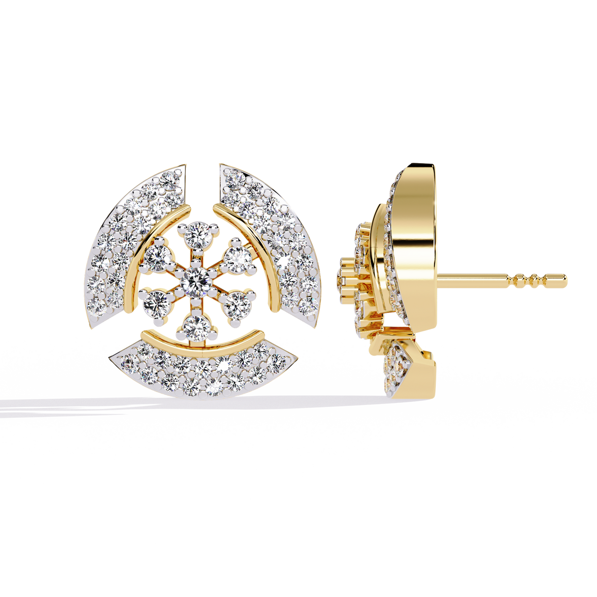 Round Cut Diamond Antique Elegant Stunning Screw Back Vintage Perfect Wedding Wear Stud Earring For Her - HIGHCARAT DIAMONDS