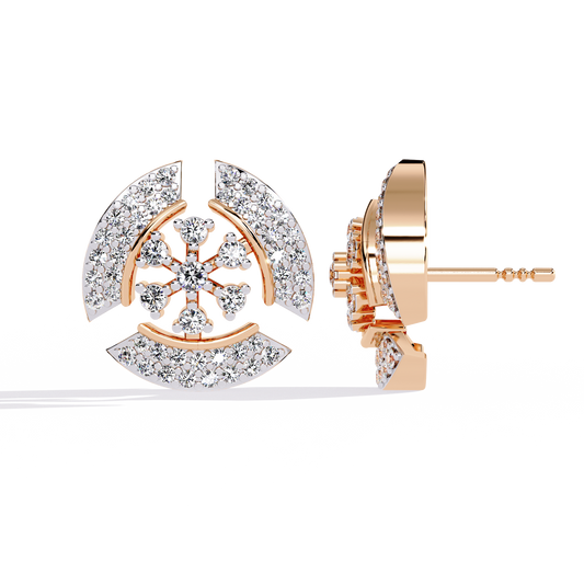 Round Cut Diamond Antique Elegant Stunning Screw Back Vintage Perfect Wedding Wear Stud Earring For Her - HIGHCARAT DIAMONDS