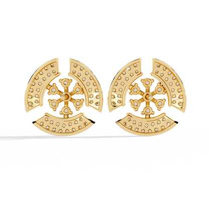 Round Cut Diamond Antique Elegant Stunning Screw Back Vintage Perfect Wedding Wear Stud Earring For Her - HIGHCARAT DIAMONDS