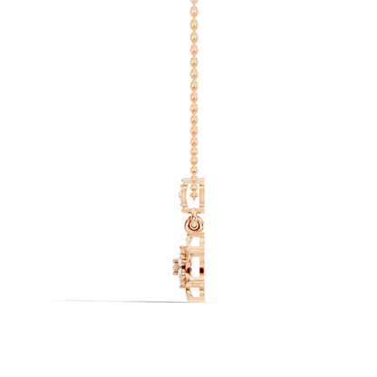 Elegant 0.21 Ct Round Diamond Charm in 14K Rose Gold Jewelry Collection - HIGHCARAT DIAMONDS