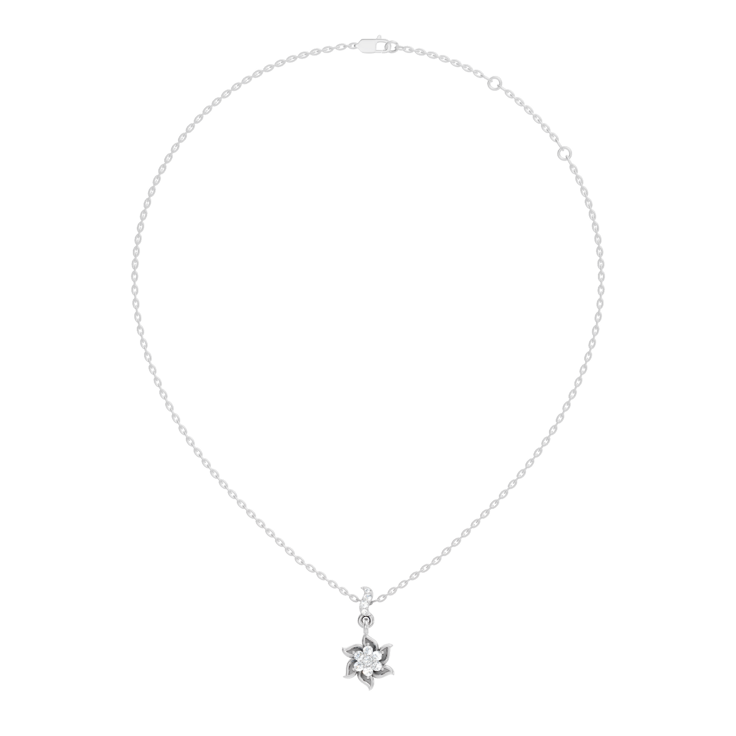 Elegant 0.21 Ct Round Diamond Charm in 14K Rose Gold Jewelry Collection - HIGHCARAT DIAMONDS