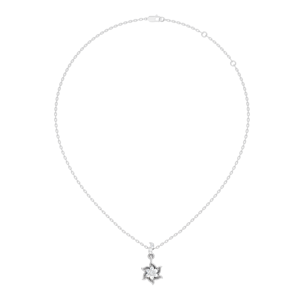 Elegant 0.21 Ct Round Diamond Charm in 14K Rose Gold Jewelry Collection - HIGHCARAT DIAMONDS