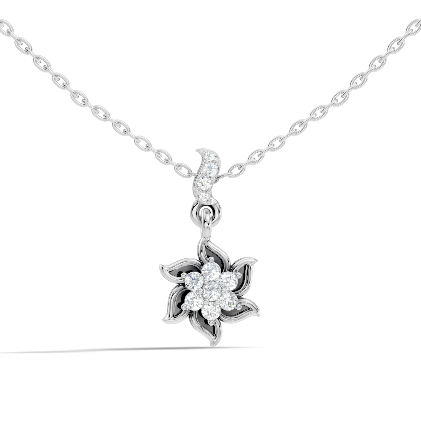 Elegant 0.21 Ct Round Diamond Charm in 14K Rose Gold Jewelry Collection - HIGHCARAT DIAMONDS