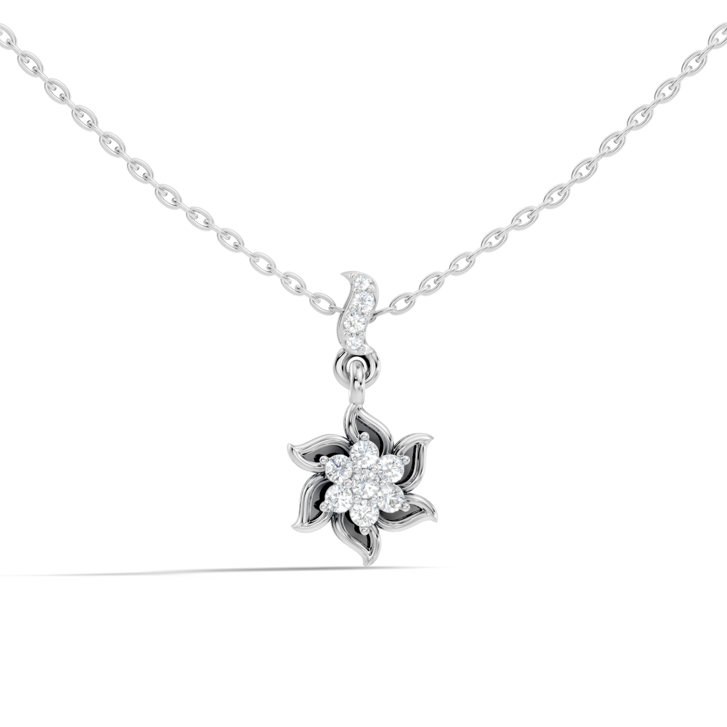 Elegant 0.21 Ct Round Diamond Charm in 14K Rose Gold Jewelry Collection - HIGHCARAT DIAMONDS
