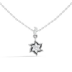 Elegant 0.21 Ct Round Diamond Charm in 14K Rose Gold Jewelry Collection - HIGHCARAT DIAMONDS