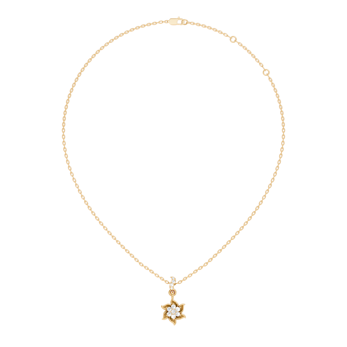 Elegant 0.21 Ct Round Diamond Charm in 14K Rose Gold Jewelry Collection - HIGHCARAT DIAMONDS