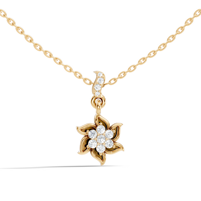 Elegant 0.21 Ct Round Diamond Charm in 14K Rose Gold Jewelry Collection - HIGHCARAT DIAMONDS