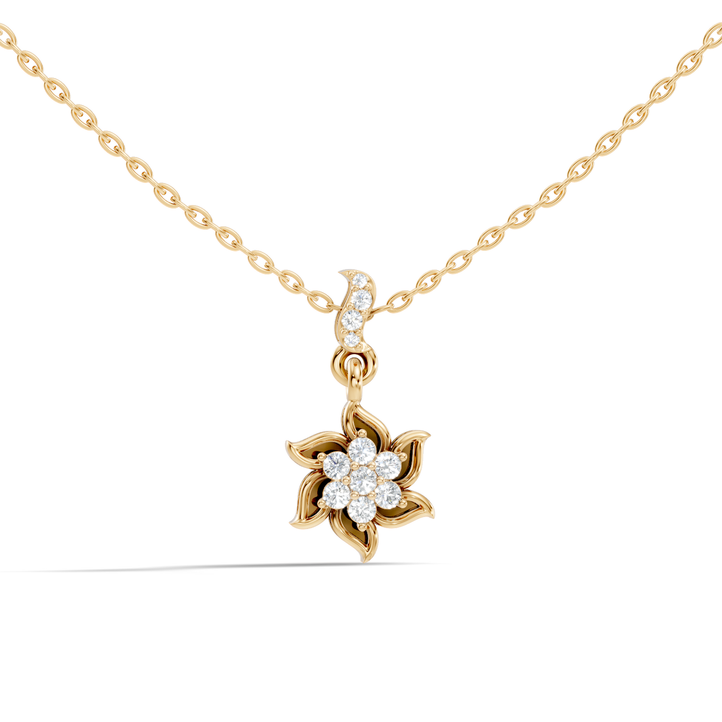 Elegant 0.21 Ct Round Diamond Charm in 14K Rose Gold Jewelry Collection - HIGHCARAT DIAMONDS