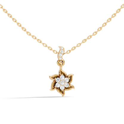 Elegant 0.21 Ct Round Diamond Charm in 14K Rose Gold Jewelry Collection - HIGHCARAT DIAMONDS