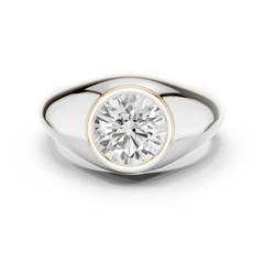 2.00 Ct Round Shape Lab grown Diamond 10k Solid White Shinny Gold Wedding Wear Men's Ring - HIGHCARAT DIAMONDS