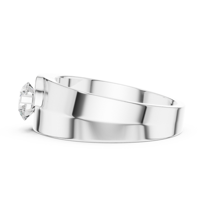 Round Shape Lab Grown Diamond Solitaire Vintage Fabulous Unique Type Diamond Ring for men Daily wear - HIGHCARAT DIAMONDS