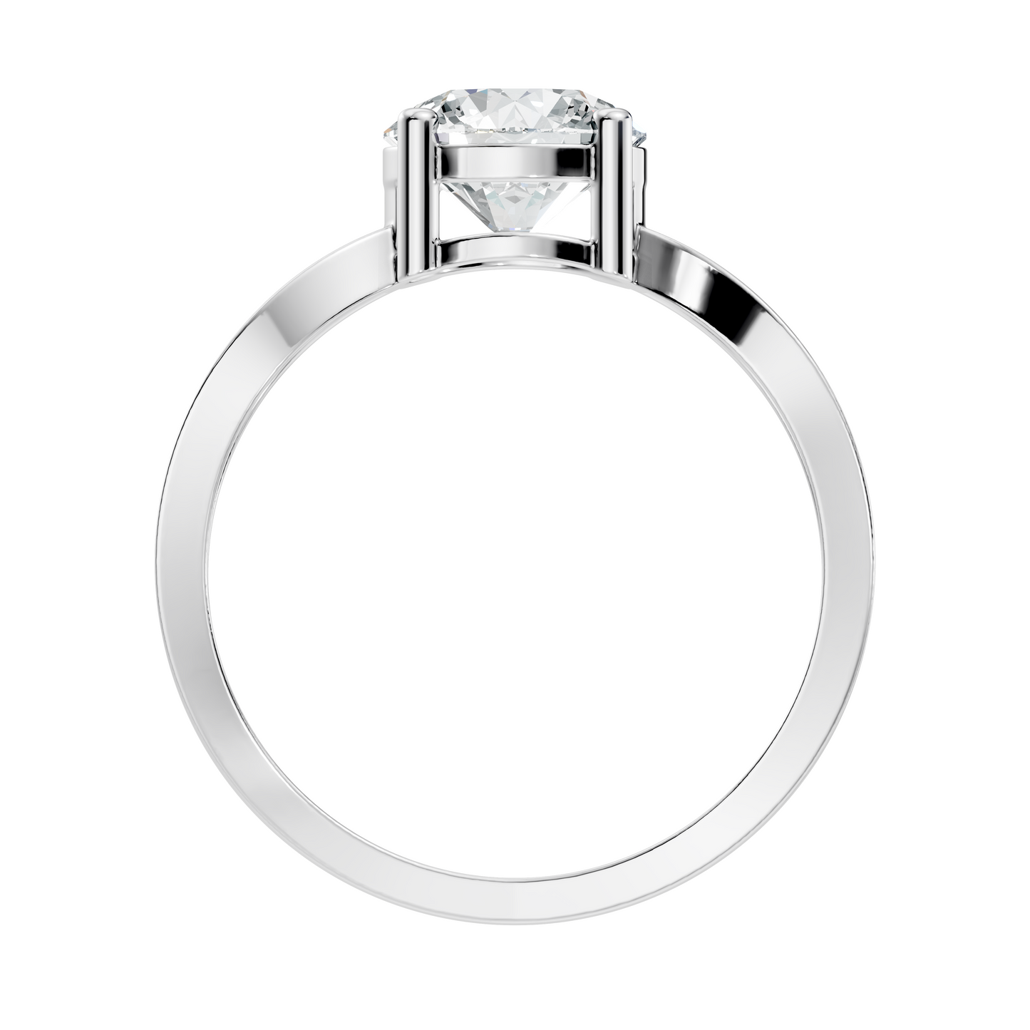 10K Solid Yellow Gold Round Cut Lab Grown Diamond Antique Solitaire Dainty Cluster Engagement  Ring For Her - HIGHCARAT DIAMONDS