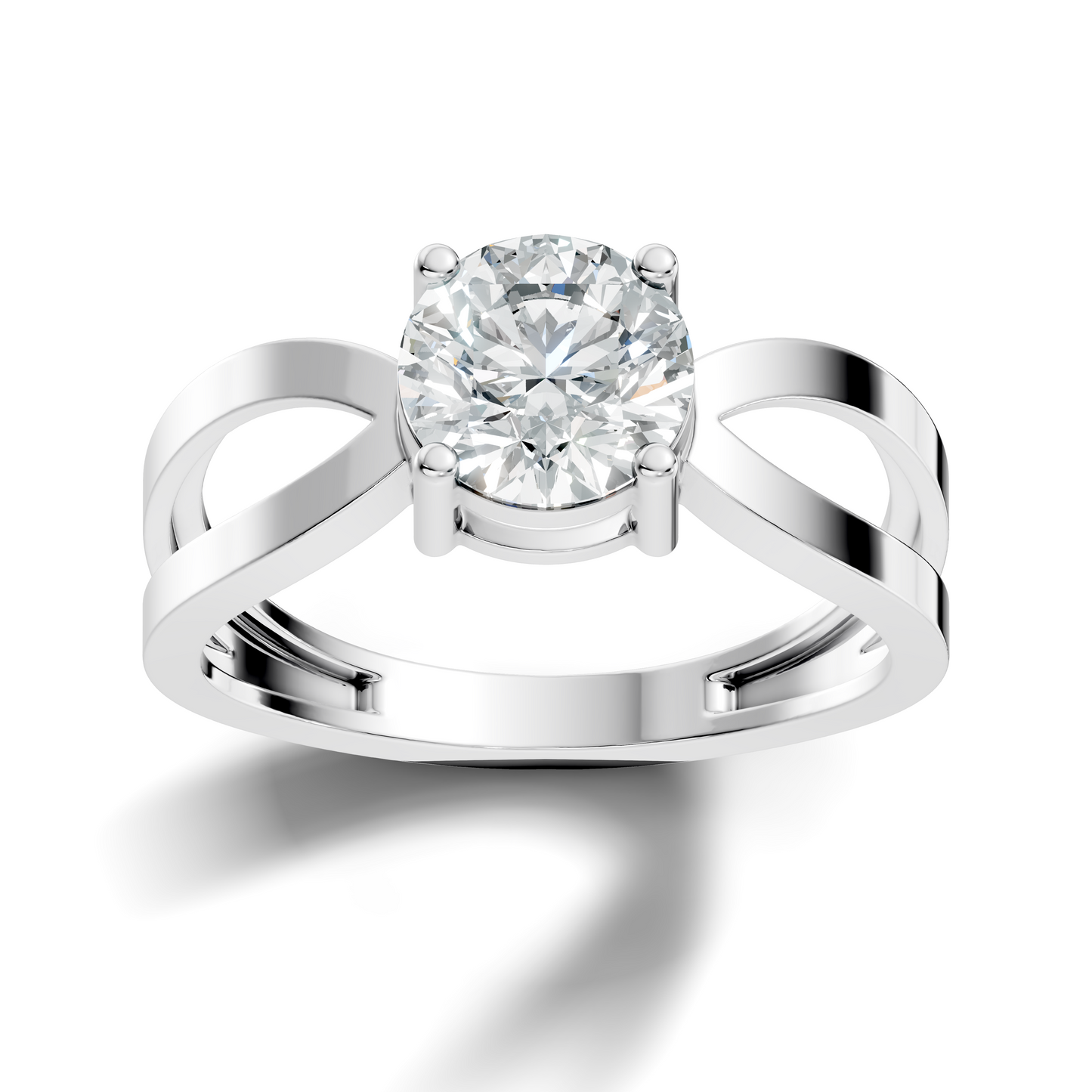 10K Solid Yellow Gold Round Cut Lab Grown Diamond Antique Solitaire Dainty Cluster Engagement  Ring For Her - HIGHCARAT DIAMONDS