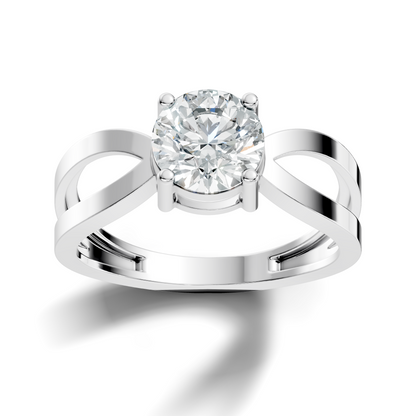 10K Solid Yellow Gold Round Cut Lab Grown Diamond Antique Solitaire Dainty Cluster Engagement  Ring For Her - HIGHCARAT DIAMONDS