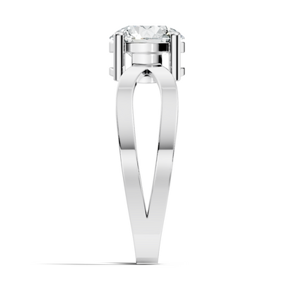 10K Solid Yellow Gold Round Cut Lab Grown Diamond Antique Solitaire Dainty Cluster Engagement  Ring For Her - HIGHCARAT DIAMONDS