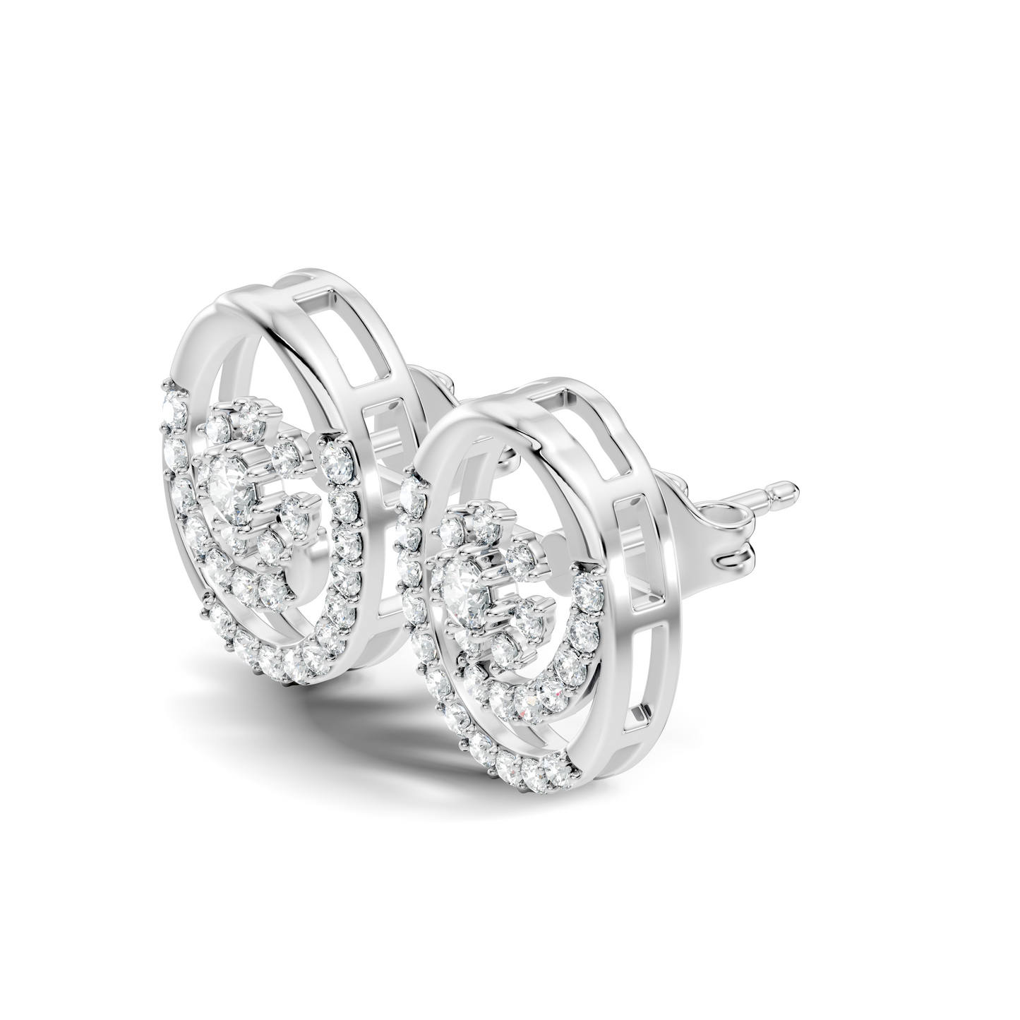 Round Shape Lab Grown- Natural Diamond Elegance Vintage Diamond 14k Solid Gold Earrings For  Daily Wear - HIGHCARAT DIAMONDS