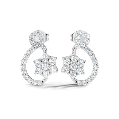 Round Shape Full Studs Natural & Lab Grown Diamond Earrings For Women Daily Wear - HIGHCARAT DIAMONDS