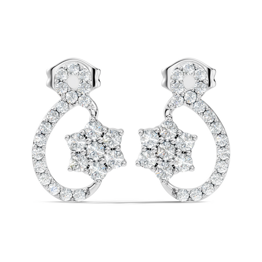 Round Shape Full Studs Natural & Lab Grown Diamond Earrings For Women Daily Wear - HIGHCARAT DIAMONDS