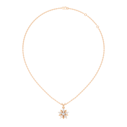 Vintage Inspired 14K Solid White Gold Diamond Pendant Timeless Anniversary Gift - HIGHCARAT DIAMONDS