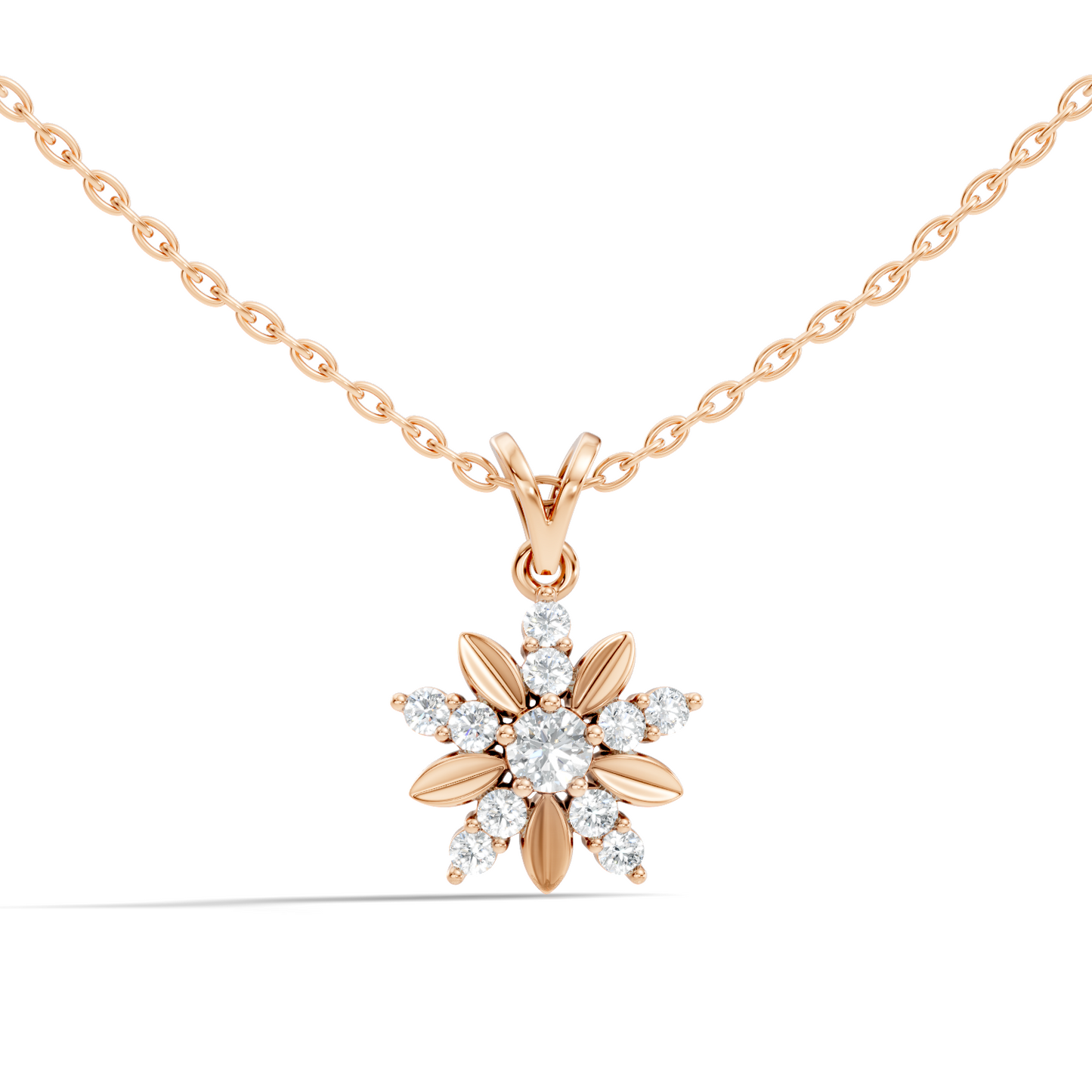 Vintage Inspired 14K Solid White Gold Diamond Pendant Timeless Anniversary Gift - HIGHCARAT DIAMONDS