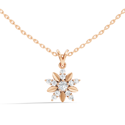 Vintage Inspired 14K Solid White Gold Diamond Pendant Timeless Anniversary Gift - HIGHCARAT DIAMONDS