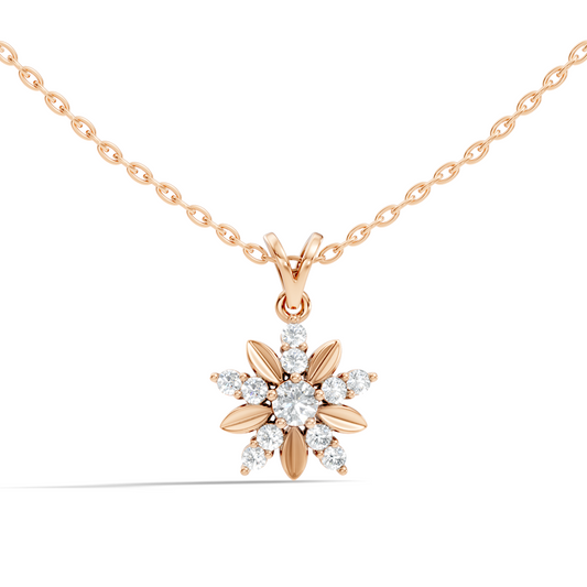 Vintage Inspired 14K Solid White Gold Diamond Pendant Timeless Anniversary Gift - HIGHCARAT DIAMONDS