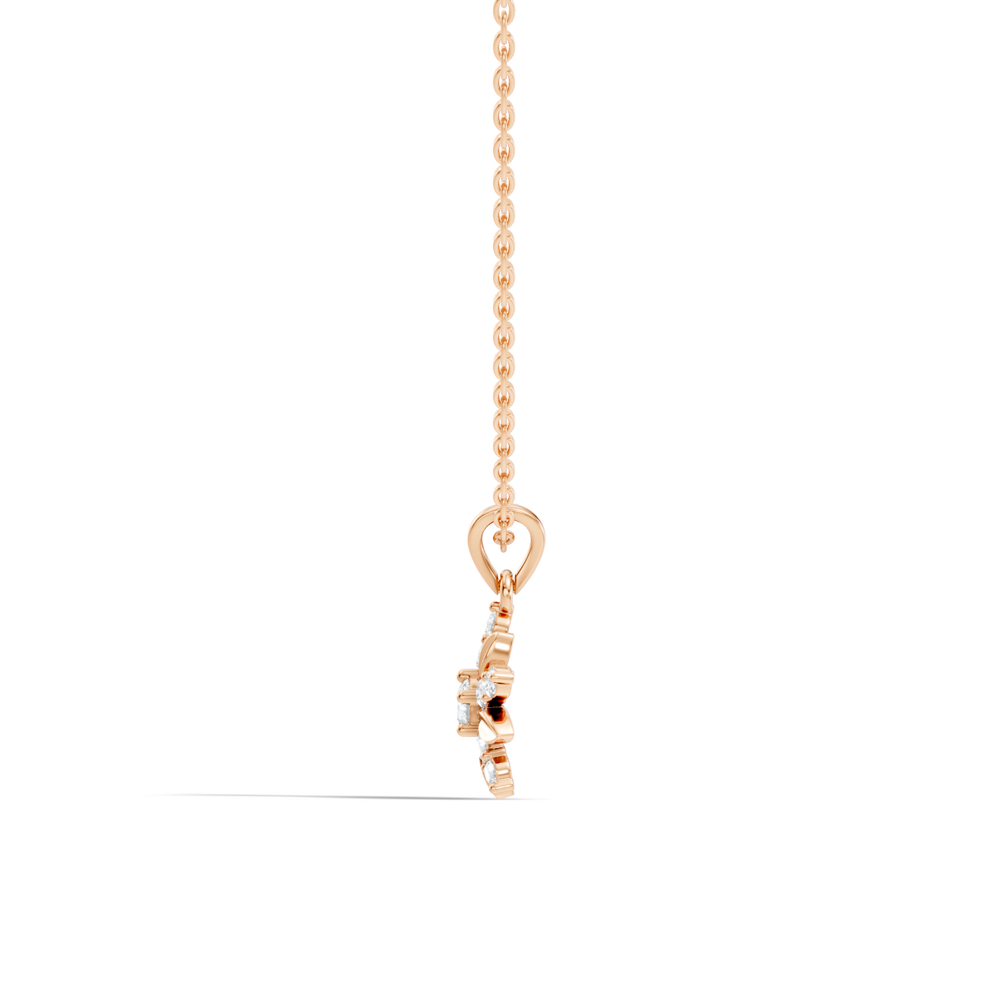 Vintage Inspired 14K Solid White Gold Diamond Pendant Timeless Anniversary Gift - HIGHCARAT DIAMONDS