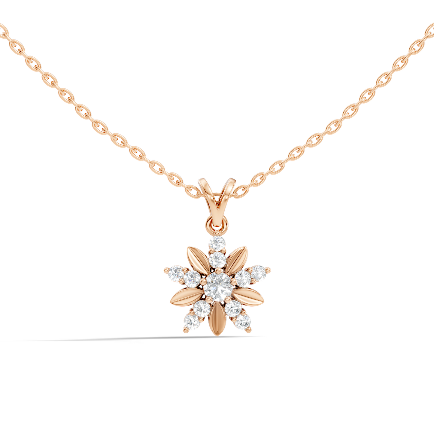 Vintage Inspired 14K Solid White Gold Diamond Pendant Timeless Anniversary Gift - HIGHCARAT DIAMONDS