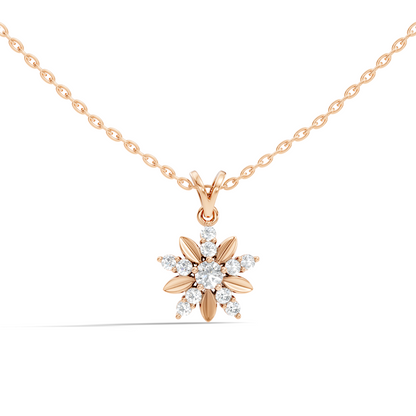 Vintage Inspired 14K Solid White Gold Diamond Pendant Timeless Anniversary Gift - HIGHCARAT DIAMONDS