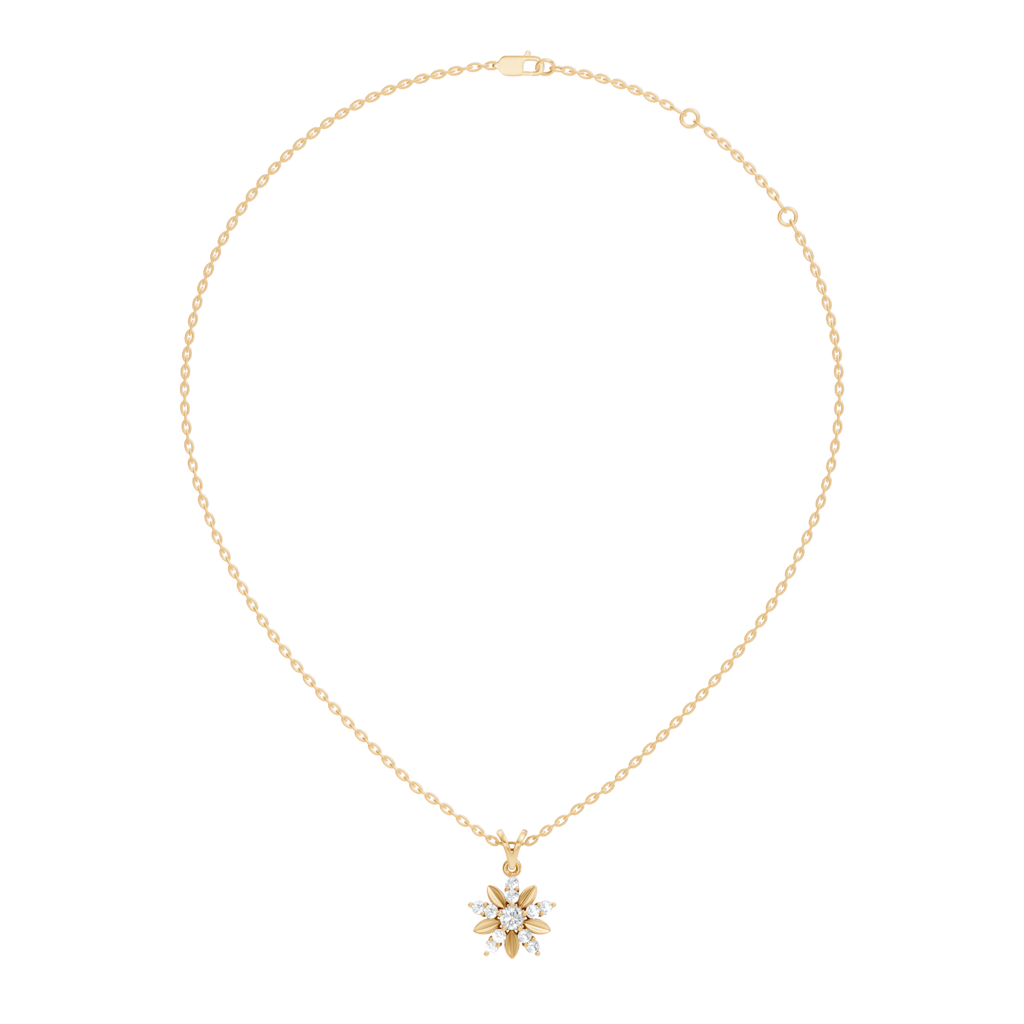 Vintage Inspired 14K Solid White Gold Diamond Pendant Timeless Anniversary Gift - HIGHCARAT DIAMONDS