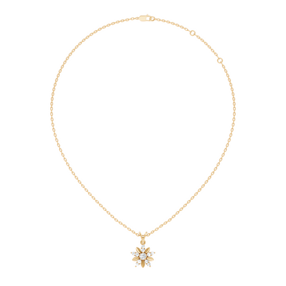 Vintage Inspired 14K Solid White Gold Diamond Pendant Timeless Anniversary Gift - HIGHCARAT DIAMONDS