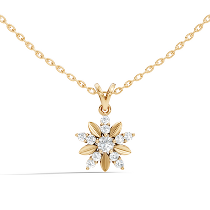 Vintage Inspired 14K Solid White Gold Diamond Pendant Timeless Anniversary Gift - HIGHCARAT DIAMONDS