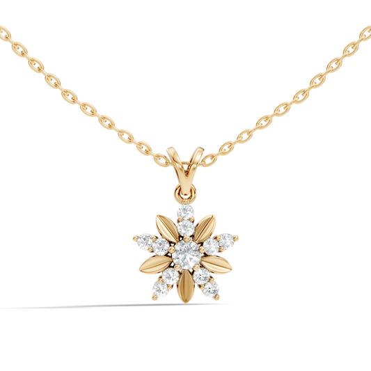 Vintage Inspired 14K Solid White Gold Diamond Pendant Timeless Anniversary Gift - HIGHCARAT DIAMONDS