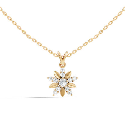 Vintage Inspired 14K Solid White Gold Diamond Pendant Timeless Anniversary Gift - HIGHCARAT DIAMONDS