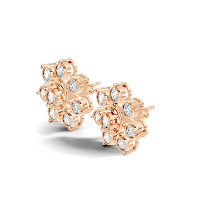 Stunning 2.64 Ct Round Diamond Earrings In 14K Solid Yellow Gold Gift Idea For Her - HIGHCARAT DIAMONDS