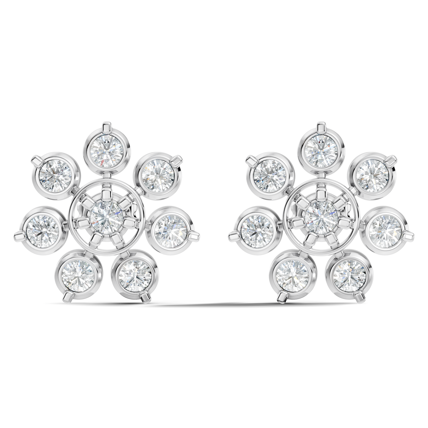 Stunning 2.64 Ct Round Diamond Earrings In 14K Solid Yellow Gold Gift Idea For Her - HIGHCARAT DIAMONDS
