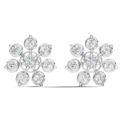 Stunning 2.64 Ct Round Diamond Earrings In 14K Solid Yellow Gold Gift Idea For Her - HIGHCARAT DIAMONDS